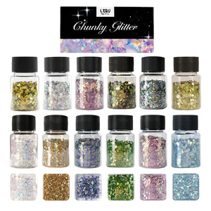 LEQU Happy And Fun Ensemble de 12 poudres scintillantes Fairy Tears pour la décoration des ongles, les loisirs créatifs et la décoration DIY - Product Image 3