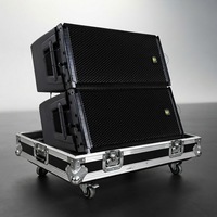 Système de sonorisation professionnel actif à double ligne de 10 pouces avec une puissance de crête de 2200 W contrôlée par DSP pour une utilisation en DJ en extérieur