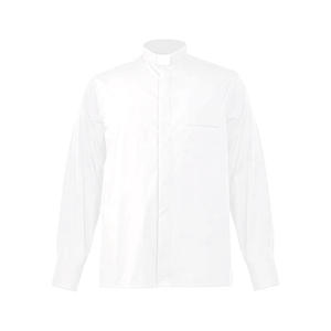 Camisa Negra de Manga Larga para Sacerdote Pastor Clero para Hombre con Cuello Alzacuellos Tab para Ministro de la Iglesia Católica Predicador Tops de Cosplay - Product Image 3
