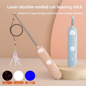 Sang trọng tương tác mèo đồ chơi tia <span class=keywords><strong>laser</strong></span> hồng ngoại ánh sáng mèo trêu ghẹo Stick với lông chuông LED Light Torch <span class=keywords><strong>Laser</strong></span> - Product Image 2