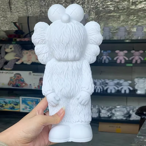 Oso <span class=keywords><strong>de</strong></span> Vinilo Blanco para Escultura Fluida DIY, Juguete <span class=keywords><strong>de</strong></span> Vinilo para Ahorrar Dinero, Osos Fluidos Violentos <span class=keywords><strong>con</strong></span> Pintura Acrílica para Vertido - Product Image 2