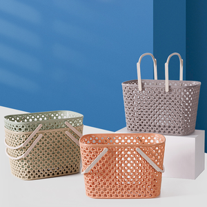 Cesta de Almacenamiento de Plástico Multifuncional Portátil de Alta Calidad para Uso Doméstico, para Juguetes, Frutas, Verduras y Almacenamiento en el Baño - Product Image 1