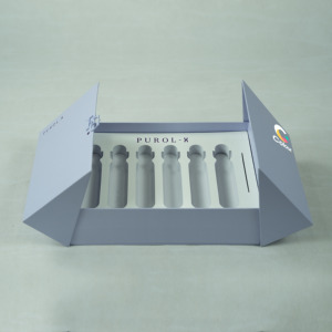 Chết cắt Eva chèn giấy trắng chai mỹ phẩm bao bì các tông Bộ sưu tập hộp hình dạng cuốn sách dập nổi cho chai nước hoa - Product Image 2