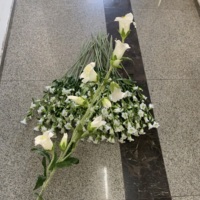 Batang Bunga Lonceng Buatan Velvet-Touch K-1008 87cm, Dekorasi Bunga Campanula Palsu untuk Latar Belakang Acara, Dekorasi Meja Hotel, Kerajinan Tangan
