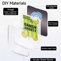 Étiquettes NFC en acrylique personnalisables, imperméables, aimants pour réfrigérateur, pour la maison, la cuisine, le bureau, promotion, cadeau