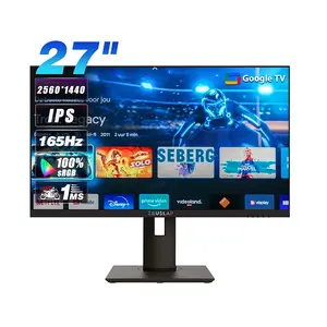 Monitor layar LCD 27 inci, Monitor komputer kantor dengan fungsi TV, harga murah, Monitor PC LED ramping