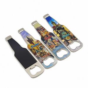 Manufacturer Customized Logo Foil Printing Beach City Tourist Souvenir Metal <b>Fridge</b> Magnet Bottle Opener Custom - Product Image 5