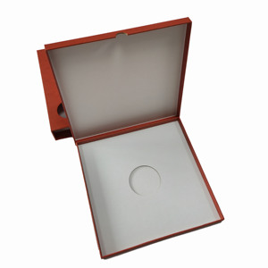 Caja de embalaje de cajón de estampado dorado de lujo Caja de papel de regalo con tapa abatible naranja de alta calidad para cinta de registro <span class=keywords><strong>The</strong></span> Tape Project - Product Image 4
