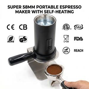 Machine à expresso portable chauffante automatique <span class=keywords><strong>Super</strong></span> 58 mm, cafetière électrique à piles certifiée LFGB FDA - Product Image 5