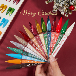 Collezione Gel Natalizia Vendeeni ad Alta Pigmentazione Set 16 Colori in Cofanetto TPO HEMA FREE OEM Private Label Smalto Gel per le Feste di Capodanno - Product Image 4