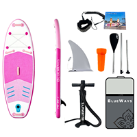 SUP gonflable rose pour enfants 228x76x15cm, planche à pagaie junior durable en Drop Stitch 6 pouces, vente en gros, usine OEM, CE & BSCI