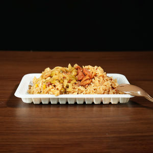 وجبة جاهزة محمولة من اللحم البقري المطهو والأرز المقلي، طعام فوري مع قائمة طعام لذيذة MENU1 - Product Image 5