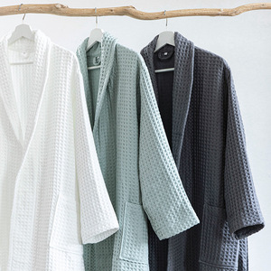 Commercio all'ingrosso di moda in <span class=keywords><strong>cotone</strong></span> <span class=keywords><strong>da</strong></span> donna Waffle accappatoio <span class=keywords><strong>da</strong></span> notte <span class=keywords><strong>da</strong></span> uomo tinta unita <span class=keywords><strong>casa</strong></span> vestiti pigiama coppia - Product Image 1