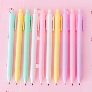Bolígrafo de Gel Retráctil para Suministros de Oficina Escolar, Promoción, Juego de Bolígrafos de Punta Redonda de Goma Suave Personalizados con Logotipo - Product Image 4