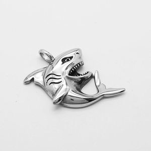 Collier pendentif requin personnalité Punk en acier inoxydable Bijoux - Product Image 6