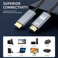 Haute vitesse 1M 2M 5M HDMI Cabo prend en charge tout en un HDTV 3D 8K 4K 2.1 2.0 câble HDMI mâle vers HDMI mâle