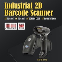 Lecteur de codes-barres sans fil XB-6208RB, lecteur de codes QR 2D avec récepteur USB