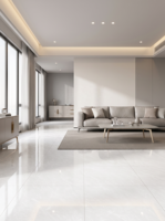 Carreaux de sol antidérapants aspect marbre blanc-gris, polis, simples, taille 750x1500mm, épaisseur 10mm, adaptés aux sols et aux murs, antibactériens