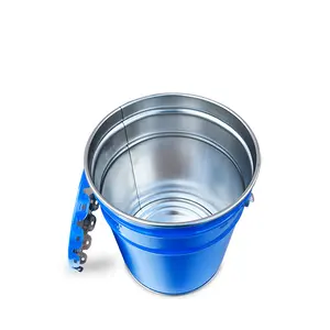 Aangepaste Chemische Verf Emmer 5 Gallon 10 Liter 18 Liter Emmer Olie Emmer Niet Goedgekeurd Metaal 20l Tinnen Vat Blauw & Wit 32*32*39Cm