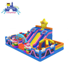Enfants gonflables sautant <span class=keywords><strong>le</strong></span> parc gonflable de videur de terrain de jeu de château - Product Image 2