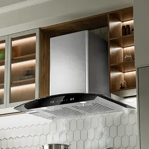 750mm Stainless Steel Wall Mounted Auto Clean Range Hood Communal Kitchens Smoke Grease Extractors Cooker Hood