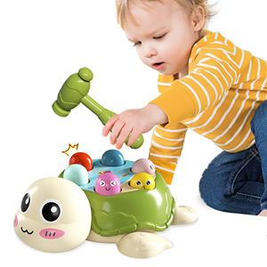 Gioco Grechi Turtle Whack Mole con martello, in plastica, per bambini dai <span class=keywords><strong>3</strong></span> <span class=keywords><strong>anni</strong></span> in su, regalo educativo Montessori, certificato sicuro, bellissimo - Product Image 2