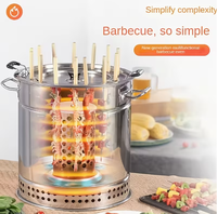 Poêle sans fumée en acier inoxydable Dinithron et foyer portable pour une utilisation en extérieur et en intérieur, ustensiles de cuisson professionnels pour grillades