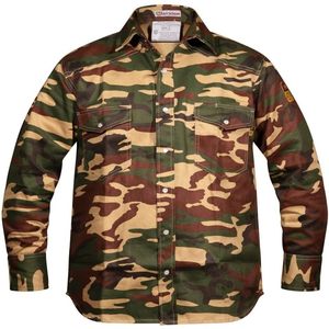 Chemise de travail décontractée pour homme, résistante aux flammes, camouflage FR, 100% coton, légère et respirante - Product Image 1
