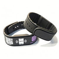 Bracelet personnalisé en silicone pour casier de rangement en caoutchouc avec paiement NFC et code QR, étanche, pour usage en spa