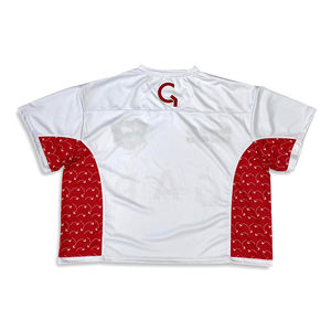 Camiseta de fútbol juvenil holgada a la moda urbana con diseño de sublimación personalizada al por mayor - Product Image 3