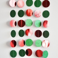 Guirnalda de Láminas Doradas con Puntos Redondos, Decoración Brillante Colgante para Cumpleaños, Bodas, Navidad, Año Nuevo, Graduaciones y Fiestas