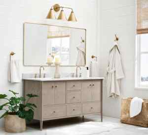 Meuble-lavabo de salle de bain sur pied de haute qualité avec lavabo en céramique pour salle de bain, hôtel, villa, appartement - Product Image 5