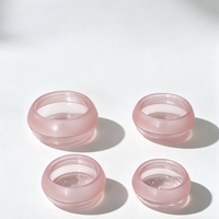 Pot vide givré rose personnalisé de 10g pour poudre, comprimés, capsules, bonbons pressés, fond de teint et distributeur de capsules de soins de la peau