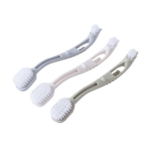 Double Headed Long Handle Shoe <b>Brush</b> Soft Nylon Bristles For Cleaning Shoes - Product Image 5