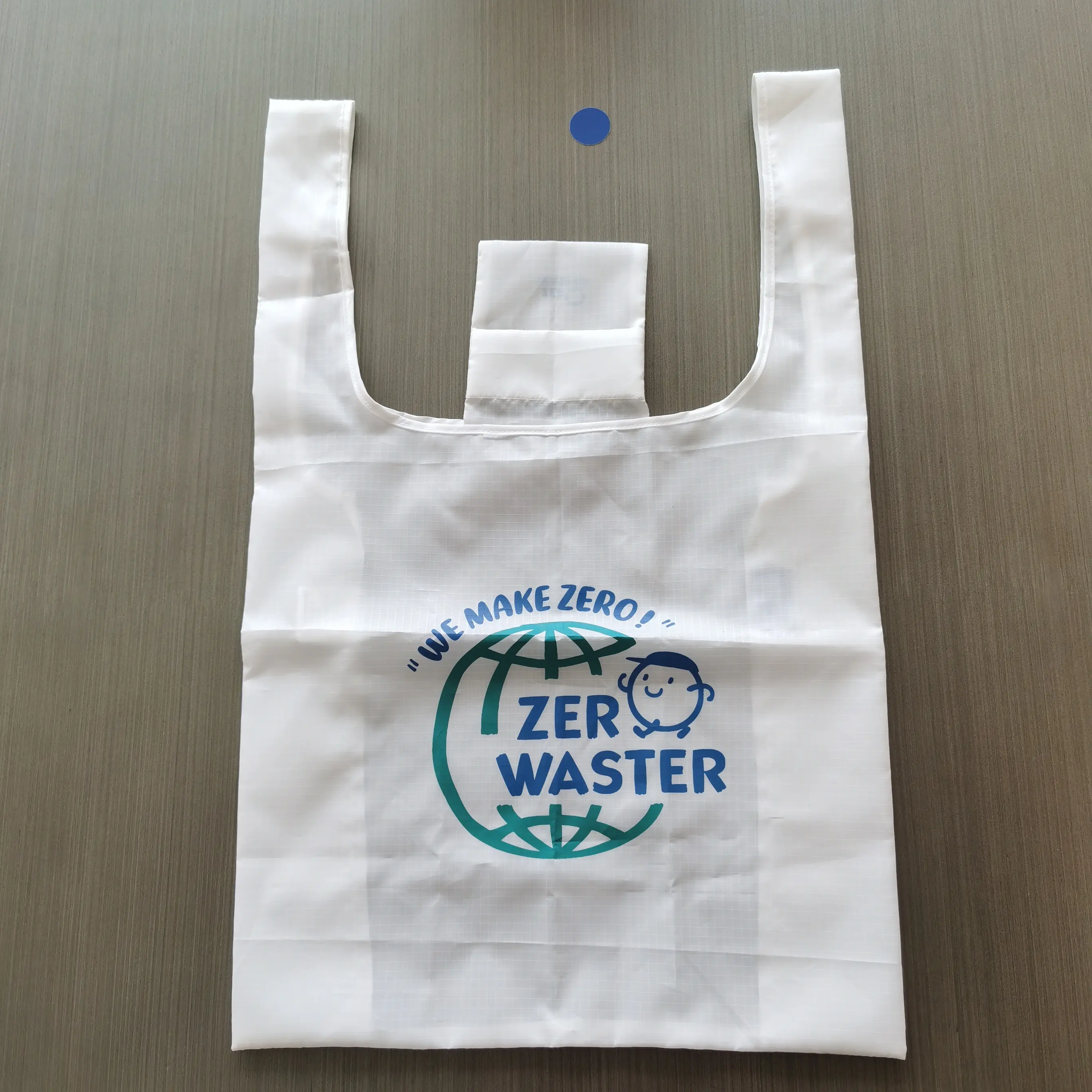Süpermarket katlanabilir alışveriş RPET yırtılmaz polyester çanta kese eko dostu PET Tote kullanımlık bakkal torbaları