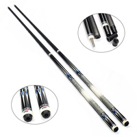 Ensemble de queues de billard Xikuno Economy Premium 1/2 High-Tech 58" avec fût en fibre de carbone et sac de queue YFen avec extension