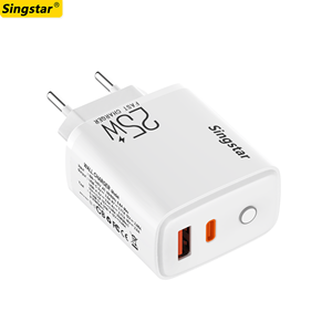 Chargeurs standard européens à lumière bleue, lot de 2, 25 W, USB <span class=keywords><strong>A</strong></span> et USB C, charge rapide, chargeur mural EU pour iPhone et Android - Product Image 4