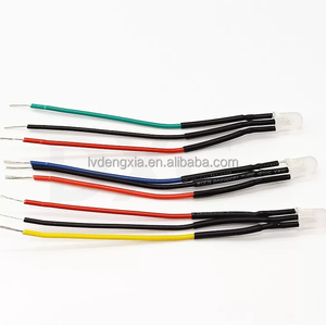 Diodo LED Bicolor de 5mm com Fios, LEDs Indicadores de 12V, 20cm, Vermelho/Verde/Azul, Duas Cores, 3 Pinos - Product Image 2