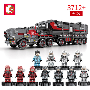 Sembo Block Série Terre errante 107001 Briques éducatives Véhicule de transport Camion porte-conteneurs Briques de construction DIY Jouets ensembles - Product Image 4