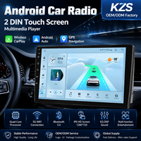 Autoradio Android KZS T100, fabricant OEM, écran tactile 2 DIN, autoradio stéréo sans fil, lecteur de navigation CarPlay
