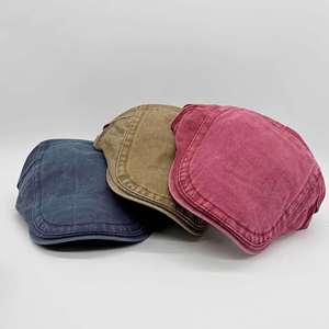 Cotton Washing Men Women Berets Hunting Newsboy Cap Washed Beret <b>Hat</b> Flat <b>Hats</b> <b>for</b> Cabbie Driving - Product Image 3