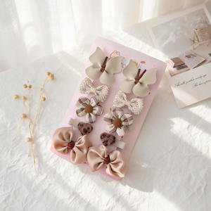 Juego <span class=keywords><strong>de</strong></span> 5 Piezas <span class=keywords><strong>de</strong></span> Horquillas para el Cabello con Lazo, Hechas a Mano, para Niñas, Accesorios para el Cabello, Horquillas Bonitas y Elegantes - Product Image 3