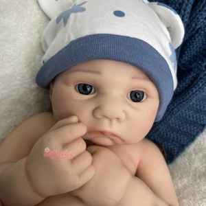 Poupée Bébé <span class=keywords><strong>Reborn</strong></span> en Silicone de 16 Pouces, Garçon, Yeux Ouverts, Hypoallergénique, Hautement Détaillée et Réaliste pour l'Éducation Précoce, Vente Directe Usine - Product Image 3