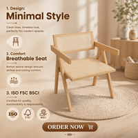 Chaise en bambou durable, moderne, confortable, saine, sans formaldéhyde, pour jardin, salle à manger, fauteuil portable, école, extérieur, chambre, hôtel
