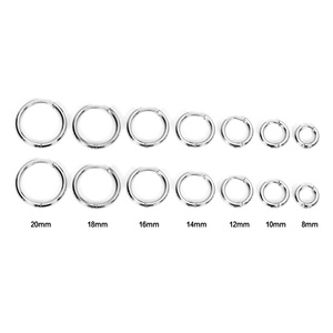 Boucles d'oreilles créoles minimalistes unisexes en acier inoxydable, grandes tailles, vente en gros, bijoux de mode pour femmes - Product Image 6