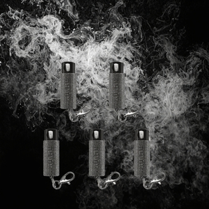 Professional Grade Diamond Spray Keychain Self Defense Women Pink Cry Carry Case Mace Rhinestone <b>Kit</b> Flashlight AAA Battery Warm - Product Image 3