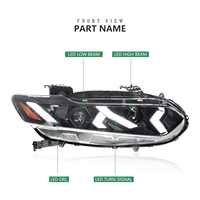 Ensemble de phares à LED modifiés de style Lamborghini pour Honda Inspire 2018-2023 avec DRL à LED