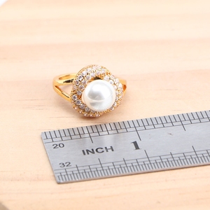 Pearls 925 <b>Silver</b> Jewelry <b>Sets</b> for Women 18K Gold Color Bridal Wedding CZ Earrings <b>Ring</b> Bracelet Pendant Necklace <b>Set</b> - Product Image 5