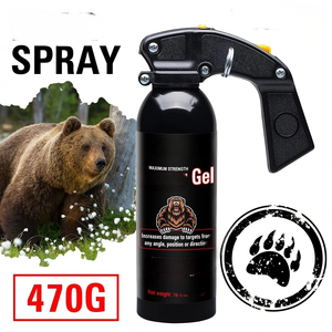Wholesale 470ml Bear Deterrent Spray with Ergonomic Handle Professional Outdoor Wildlife Repellent with Woven Case for Camping - Product Image 1