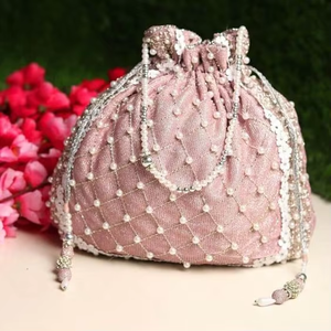 Wholesale Designer Potli Bags | Beautiful Zardozi <b>Embellished</b> Handwork | Ideal for Party & Wedding Occasions - Product Image 5